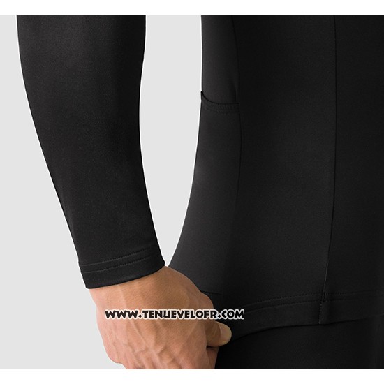 2019 Maillot Ciclismo La Passione Vert Blanc Noir Manches Longues et Cuissard